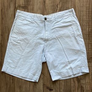 Mens JCrew Size 34 Blue and White Stripes Cotton Shorts
